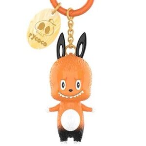 Pop Mart Labubu 10th Anniversary Keychain Figurine Tycoco Orange Open Box New
